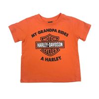 Harley-Davidson dětské tričko My Grandpa Rides a Harley – Oranžová – 1579500