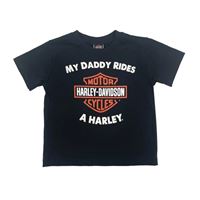 Dětské tričko My Daddy Rides a Harley – Černá – 1579501