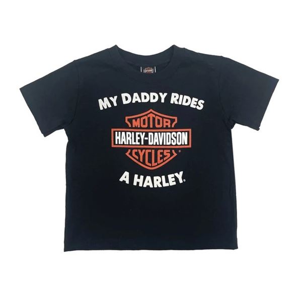 Dětské tričko My Daddy Rides a Harley – Černá – 1579501