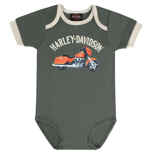 Harley-Davidson dětský set body a kalhoty – Zelená/Krémová – 2553600