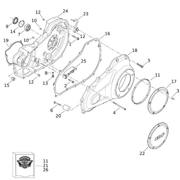 Gasket — Primary Cover Gasket Milwaukee‑Eight - 25700378