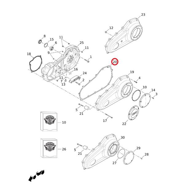 PRIMARY COVER GASKET / 25700564 – těsnění krytu primáru