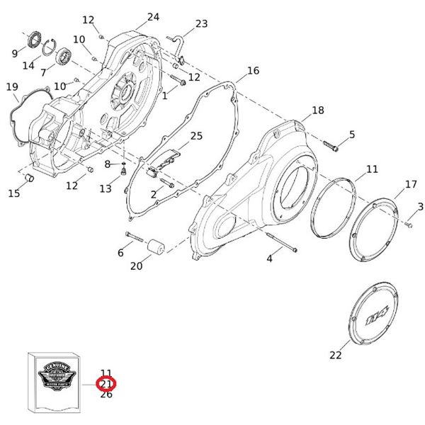 Primary Gasket Kit Road Glide,Street Glide 17-24 - 25700830