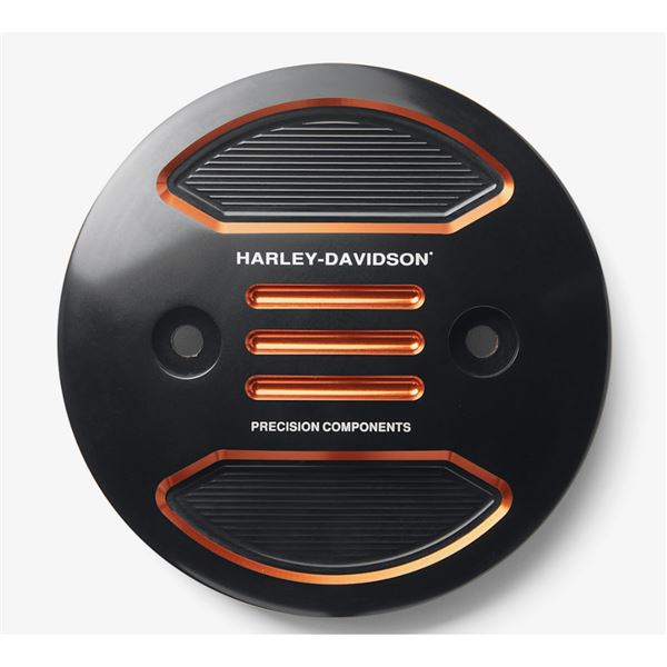Harley-Davidson kryt záslepky alternátoru Adversary – černo-oranžový – 25701164