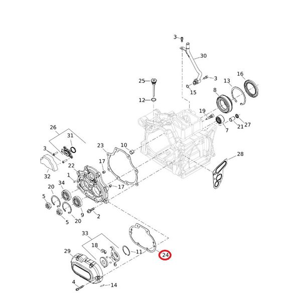 GASKET, COVER MISC COMPONENT (XMSN SIDE) / 25701479 – těsnění krytu převodovky (pravá strana)