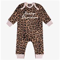 Harley-Davidson dětské dupačky Leopard – Leopardí vzor/Světle růžová – 3003623