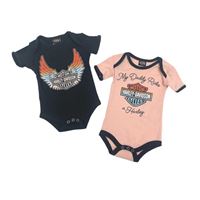2026 ARRIVAL BABY GIRLS B&S & MY DADDY RIDES A H-D  3009434 – kojenecký set (2 ks)