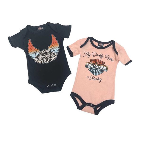 2026 ARRIVAL BABY GIRLS B&S & MY DADDY RIDES A H-D  3009434 – kojenecký set (2 ks)