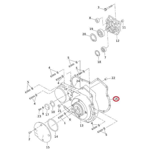 PRIMARY COVER GASKET Sportster 91-03 - 34955-89B
