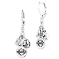 Dámské naušnice skull logo silver Harley-Davidson 34G00191