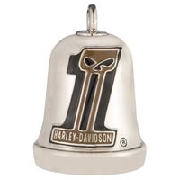 Harley-Davidson zvonek Guardian Ride Bell – #1 Willie G Skull – Stříbrná – 34M00324