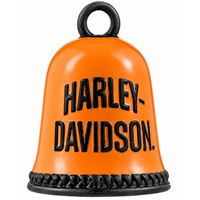 Harley-Davidson zvonek Guardian Ride Bell – Script Orange – Oranžová/Černá – 34M00327