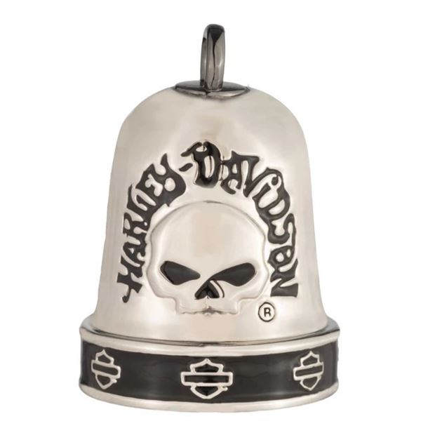 Harley-Davidson zvonek Guardian Ride Bell – Willie G Skull – Stříbrná – 34M00332