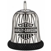 Harley-Davidson zvonek Guardian Ride Bell – Bike Wheel Bar & Shield – Stříbrná/Černá – 34M00340