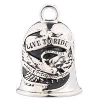 Harley-Davidson zvonek Guardian Ride Bell – Live To Ride Eagle – Stříbrná – 34M00371