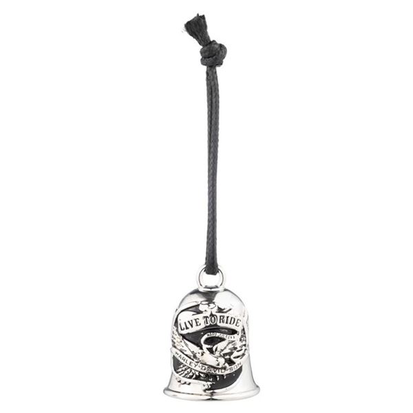 Harley-Davidson zvonek Guardian Ride Bell – Live To Ride Eagle – Stříbrná – 34M00371