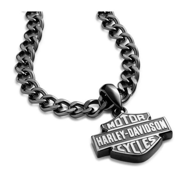 Pánský náhrdelník Harley-Davidson s přívěskem Bar & Shield  34N00277