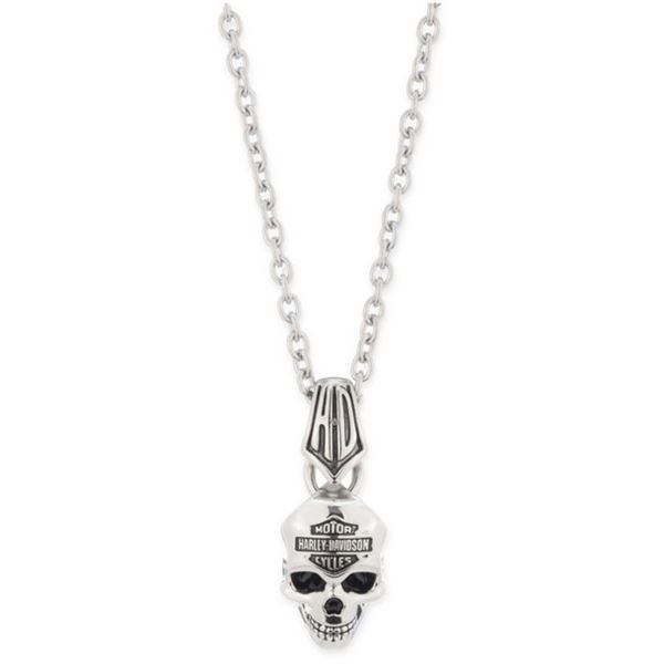 Pánský náhrdelník s přívěskem Skull & Bar & Shield 34N00281