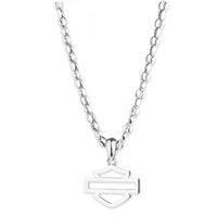 Pánský náhrdelník Harley-Davidson s přívěskem Open Bar & Shield 34N00283