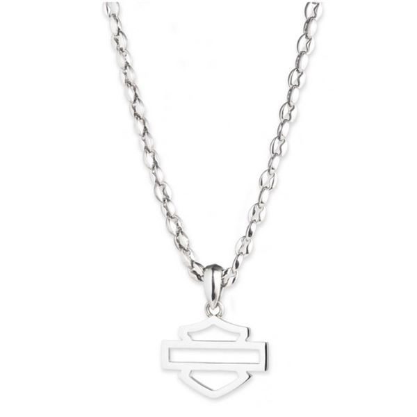 Pánský náhrdelník Harley-Davidson s přívěskem Open Bar & Shield 34N00283