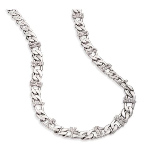 Harley-Davidson dámský náhrdelník Pave Crystal Script – Stříbrná – 34N00342
