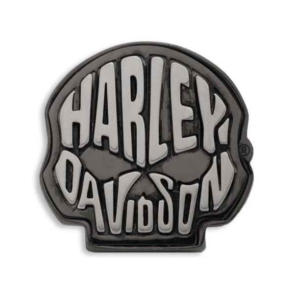 Harley-Davidson pánský prsten Willie G Skull – Stříbrná/Černá – 34R0068