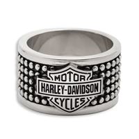 Harley-Davidson pánský prsten Bar & Shield Stud – Stříbrná – 34R00700