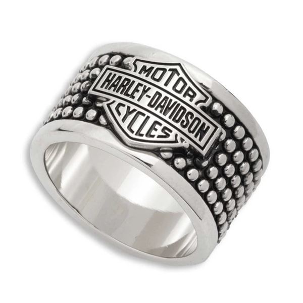 Harley-Davidson pánský prsten Bar & Shield Stud – Stříbrná – 34R00700