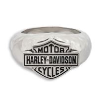 Harley-Davidson pánský prsten Bar & Shield Faceted – Stříbrná – 34R0071