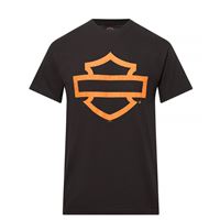 2026 ARRIVAL HD OPEN B&S ORANGE ON BLACK / 40294852 – pánské černé tričko