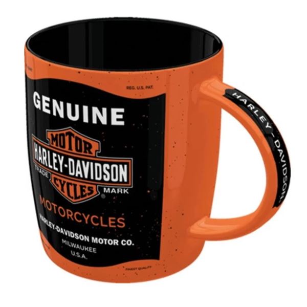 Harley-Davidson Motor Oil hrnek – Oranžový/Černý – 43413