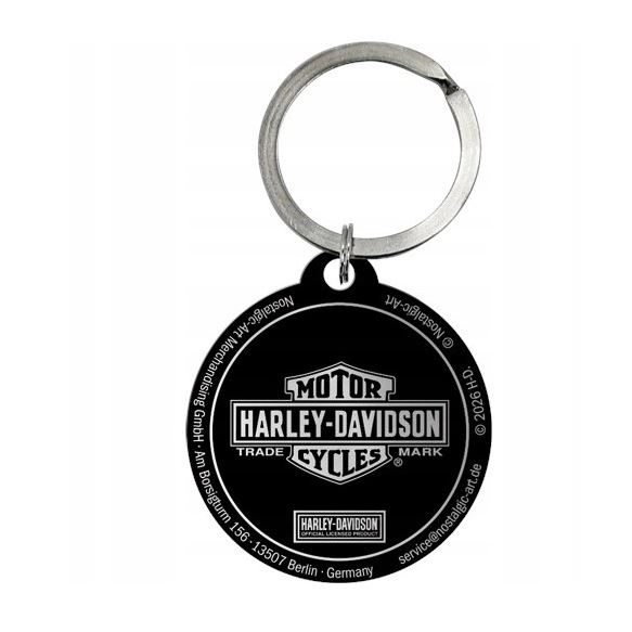 Harley-Davidson Tacho klíčenka – Stříbrná/Černá – 48054