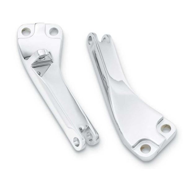 Harley-Davidson® Chrome Passenger Footpeg Support Kit, Fits Dyna Models 49249-06