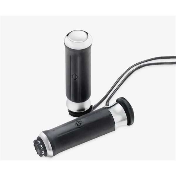 Chrome and Rubber Heated Hand Grips Harley-Davidson 56100257