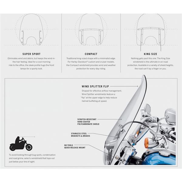 Aerodynamický Plexi štít Super Sport 19" - 57400334