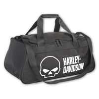 DEALER EXCLUSIVE Cestovní taška Harley Willie G Skull s boční kapsou na boty – 90331