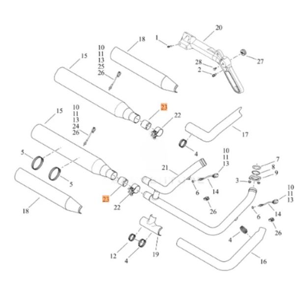 Těsnění výfuku  Milwaukee Eight Engines - 65900017A
