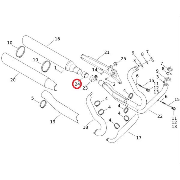 Gasket Exhaust Muffler Header - 65900040