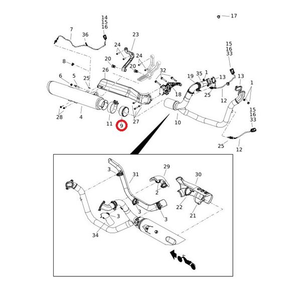 Gasket Exhaust Muffler Header 65900054