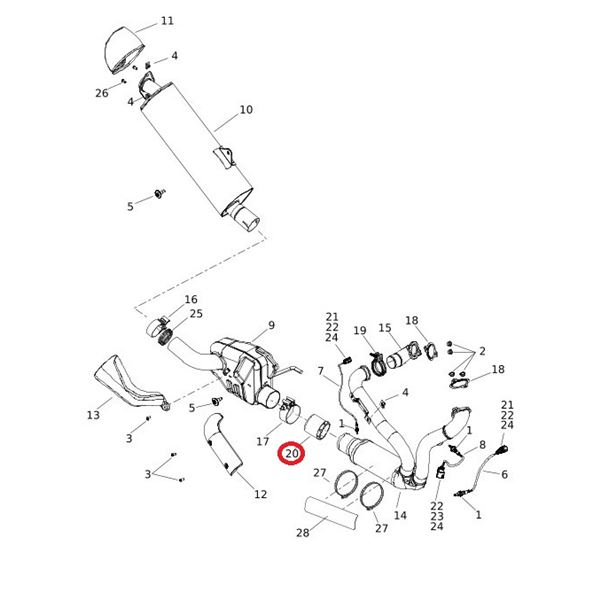 Gasket Exhaust Muffler Header - 65900056A