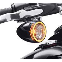 Přední LED vložky směrovek Harley-Davidson – Kouřové/Jantarové – 2 ks – 67801186