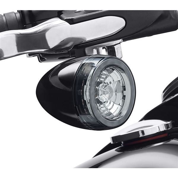 Přední LED vložky směrovek Harley-Davidson – Kouřové/Jantarové – 2 ks – 67801186