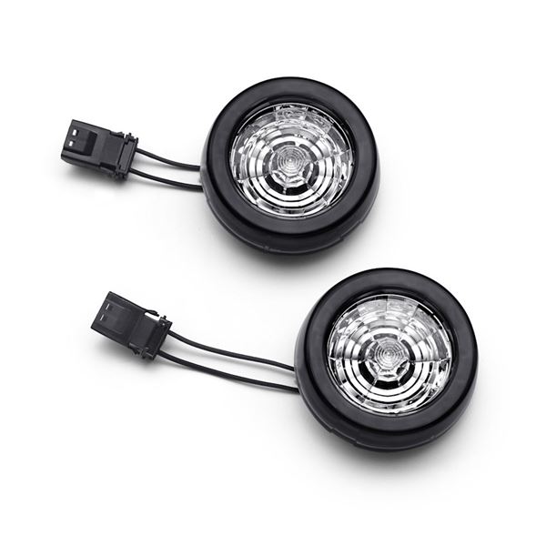 Přední LED vložky směrovek Harley-Davidson – Kouřové/Jantarové – 2 ks – 67801186