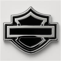 Odznak Harley-Davidson Mini Bar & Shield – 1,3 cm – Nikl/Černá – 682608009120