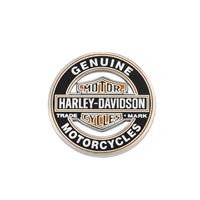 Odznak Harley-Davidson Trademark Cutout – 3,2 cm – Nikl/Černá – 682608009250