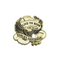 Odznak Harley-Davidson Live to Ride Eagle – 3,2 cm – Zlatá – 682608009267