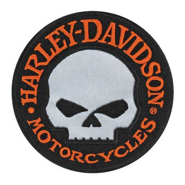 Nášivka Harley-Davidson Willie G Skull Reflective – 10,2 cm – Vyšívaná – 682608011673