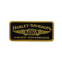 Harley-Davidson High Performance nášivka  černá/zlatá – 682608011840