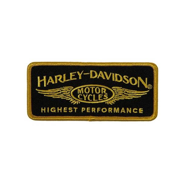 Harley-Davidson High Performance nášivka  černá/zlatá – 682608011840