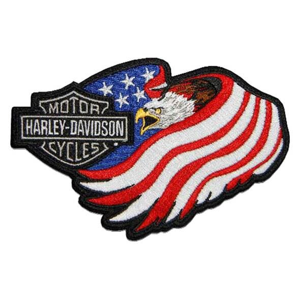 Harley-Davidson Eagle Flag nášivka – Barevná – 682608012878